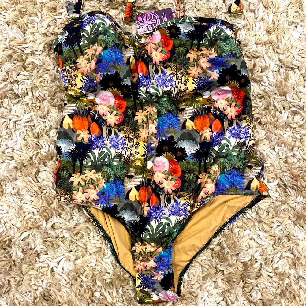 ModCloth x liberty of London 1X one piece bsuit